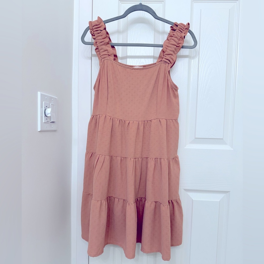 Blu Pepper Rust:Terracotta Tiered Mini Dress